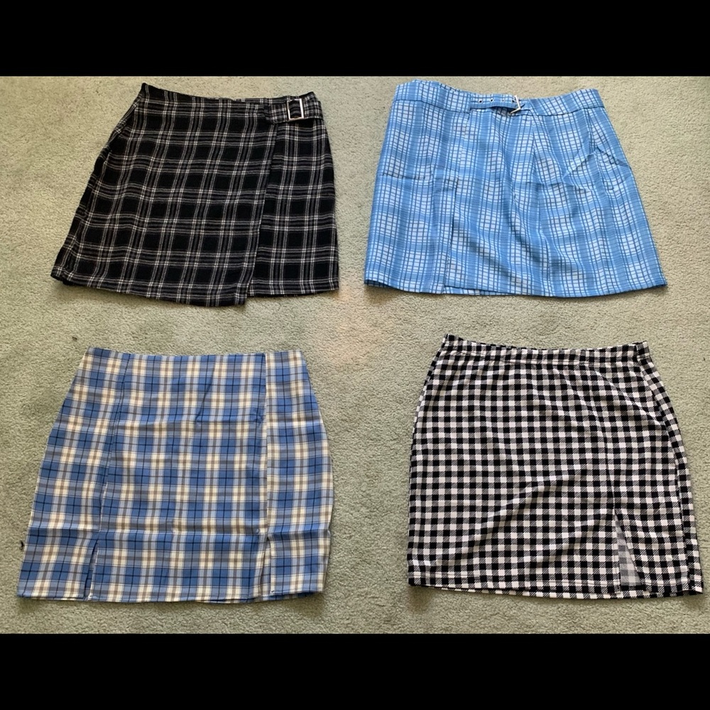 Boutique plaid and gingham skirt bundle